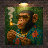 Monkey Tropical Trees Canvas