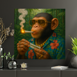 Monkey Tropical Trees Canvas