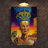 Psychedelic Egyptian Queen Canvas