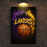 Lakers Smoke City Canvas