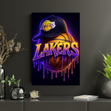 Lakers Drip Canvas