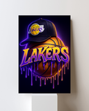 Lakers Drip Canvas
