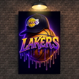 Lakers Drip Canvas