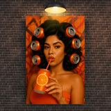 Opulent Orange Beauty Canvas