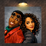 Dwayne and Whitley Canvas
