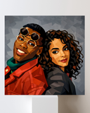 Dwayne and Whitley Canvas