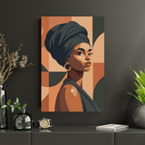 Afrocentric Queen Cream Canvas