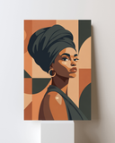 Afrocentric Queen Cream Canvas