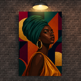 Afrocentric Queen Chocolate Canvas
