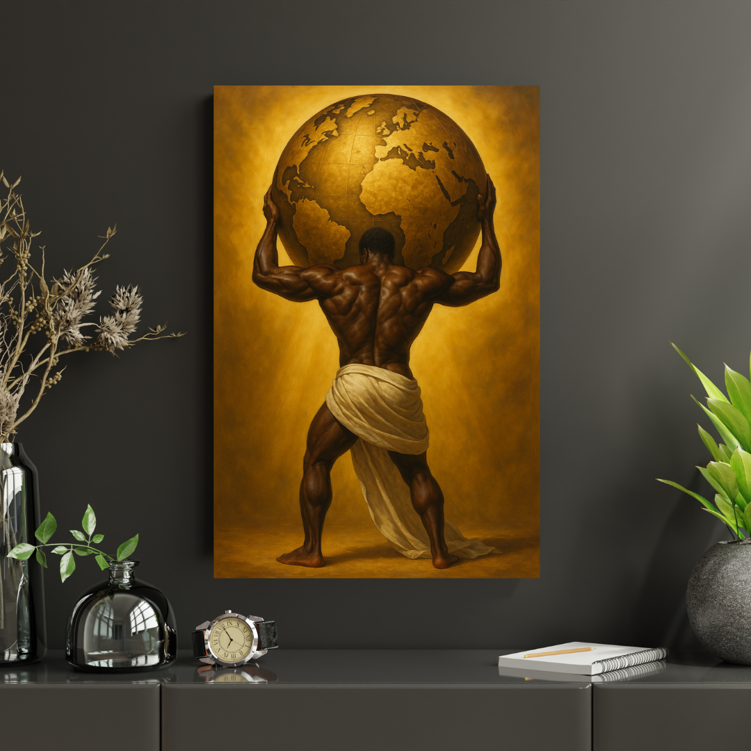 Power of Man Gold Canvas