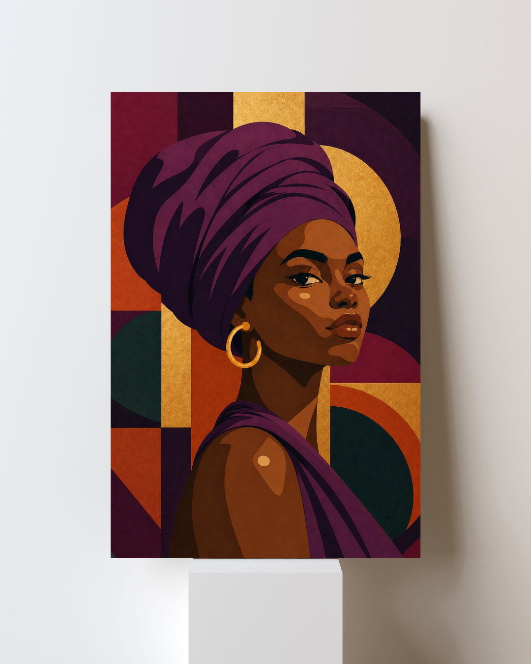 Afrocentric Queen Caramel Canvas