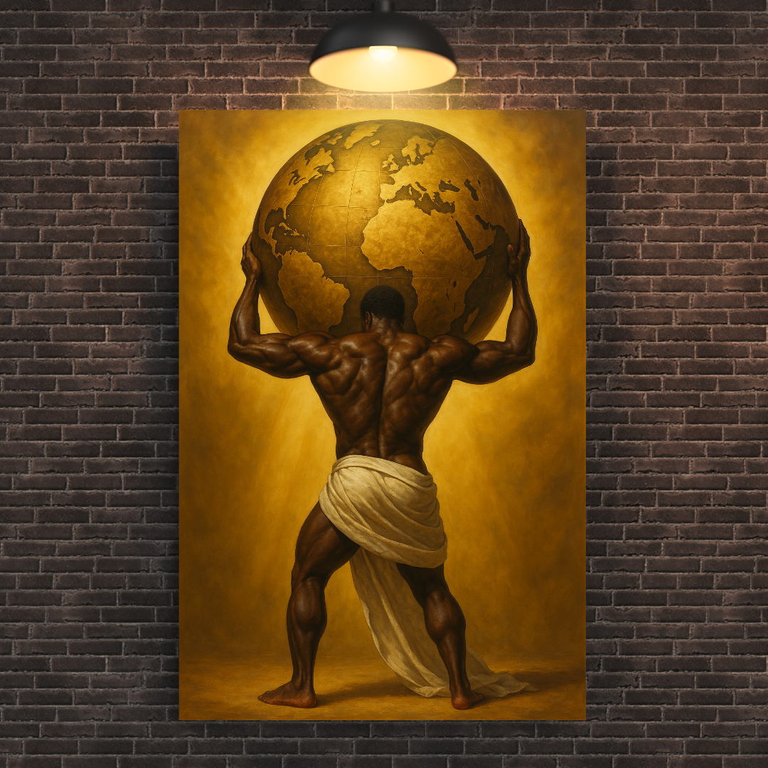 Power of Man Gold Canvas
