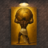 Power of Man Gold Canvas