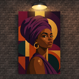 Afrocentric Queen Caramel Canvas